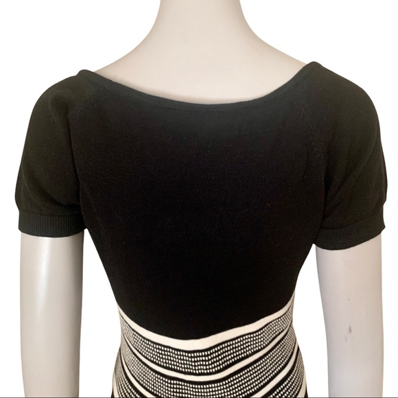 KATE SPADE Rio de Janeiro Fit & Flare Knit Midi Dress Striped 100% Cotton Size S - Picture 10 of 16